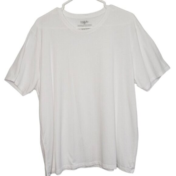 Danish Endurables White Short Sleeve Tee Classic Organic Cotton Modal Men's XXL - Picture 1 of 10